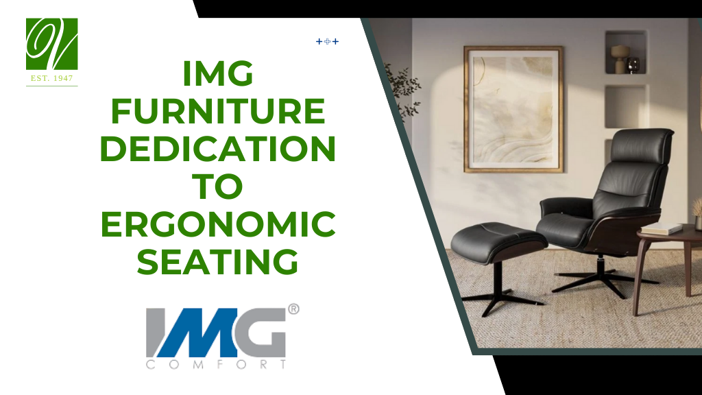 A black IMG Furniture recliner which is an ergonomic reclining design